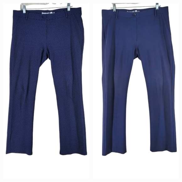 Betabrand Yoga Stretch Pant Lot (2) Women XL Petite 36x29 Dark Blue Straight Leg - Picture 1 of 15